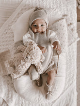 Load image into Gallery viewer, Luna + Luca Rib Detail Short Romper - Heather Beige