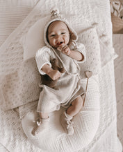 Load image into Gallery viewer, Luna + Luca Rib Detail Short Romper - Heather Beige
