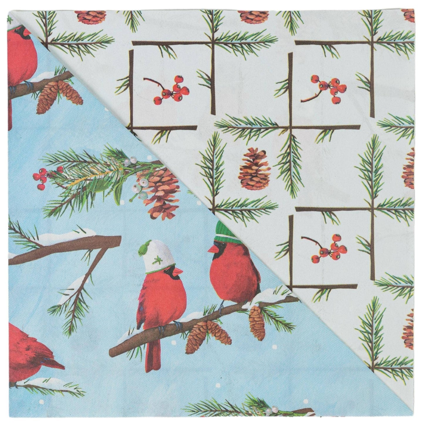 Winter Cardinals • Double-Sided Eco Wrapping Paper (Holiday Edition)
