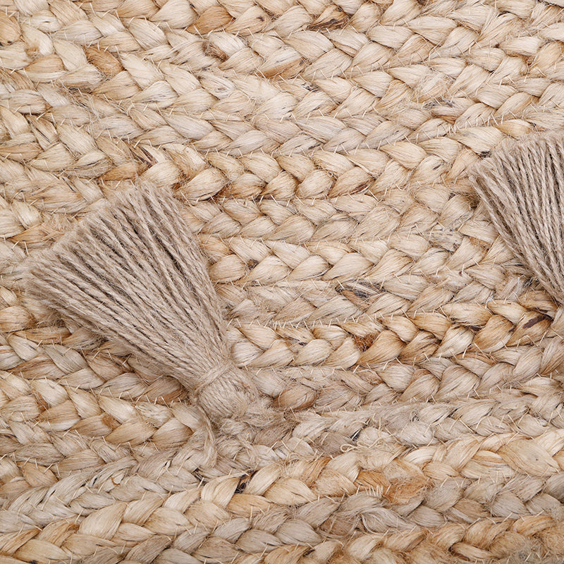 Else Round Jute Rug with Pompoms