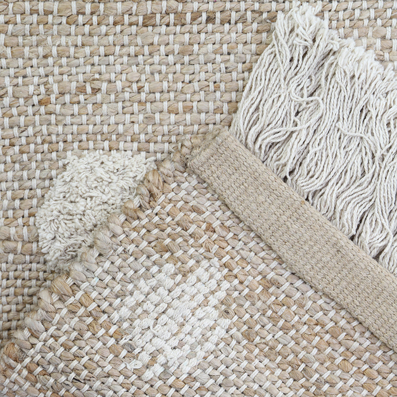 Nop Jute & Cotton Rug with Fringes