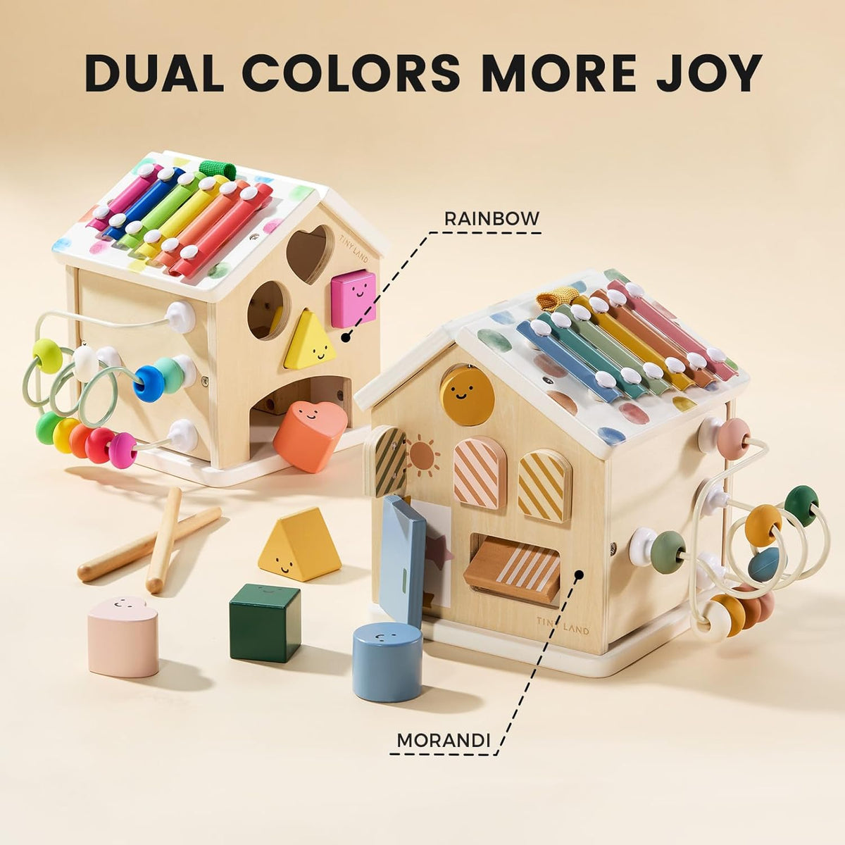 Tiny Land Brain & Hands Montessori Baby Playset – Toy Box (4–6 Months) + Activity Cube