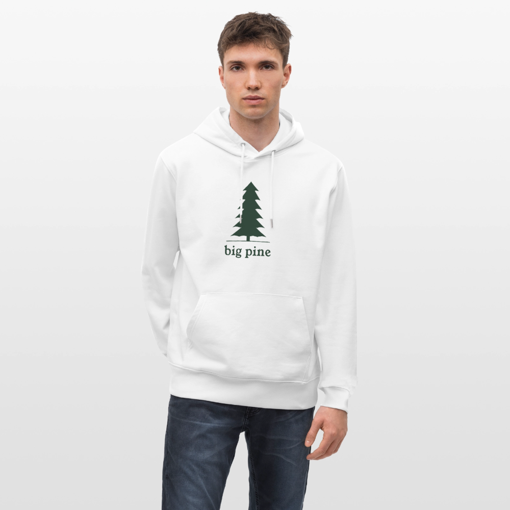 Big Pine Unisex Organic Cotton Hoodie - white