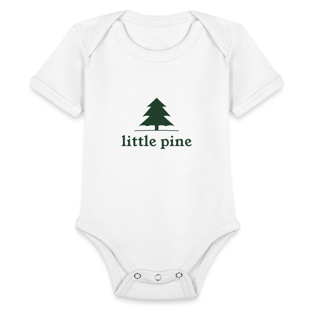 Little Pine Organic Baby Bodysuit - white