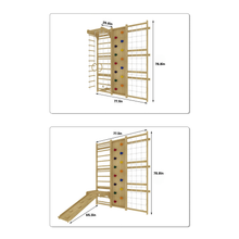 Load image into Gallery viewer, Walnut - 9-in-1 Swedish Ladder Wall Gym and Climber