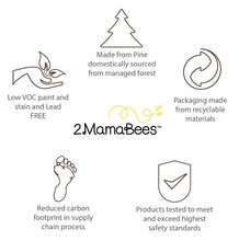 Load image into Gallery viewer, 2mamabees Eco-Friendly Non-Toxic Wooden Londyn Swing Set Custom Color