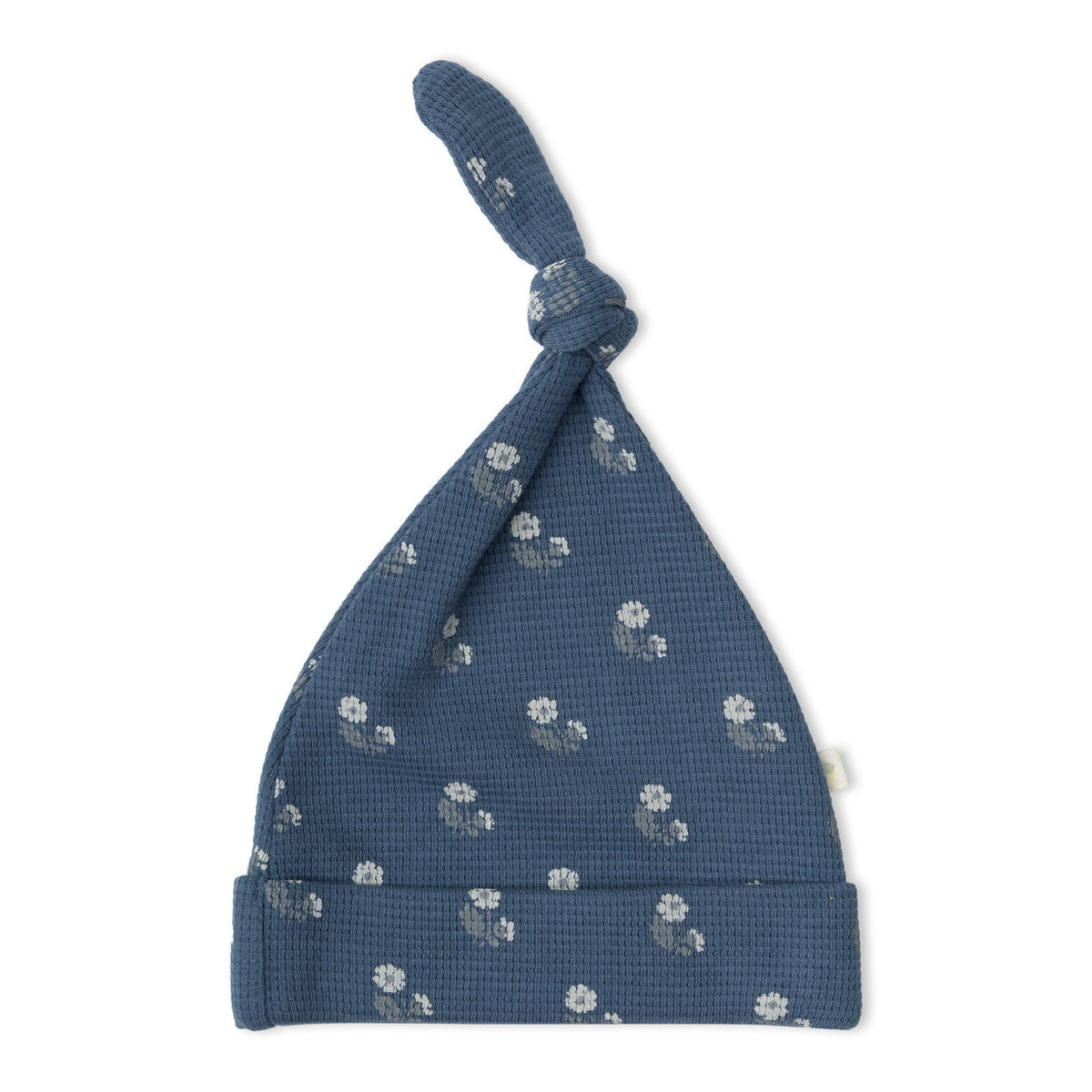 Organic Cotton Knotted Baby Gown – Indigo Blossom