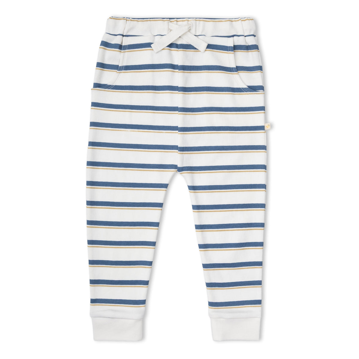 Organic Tee & Pants Set for Babies & Toddlers – Navy Stripe