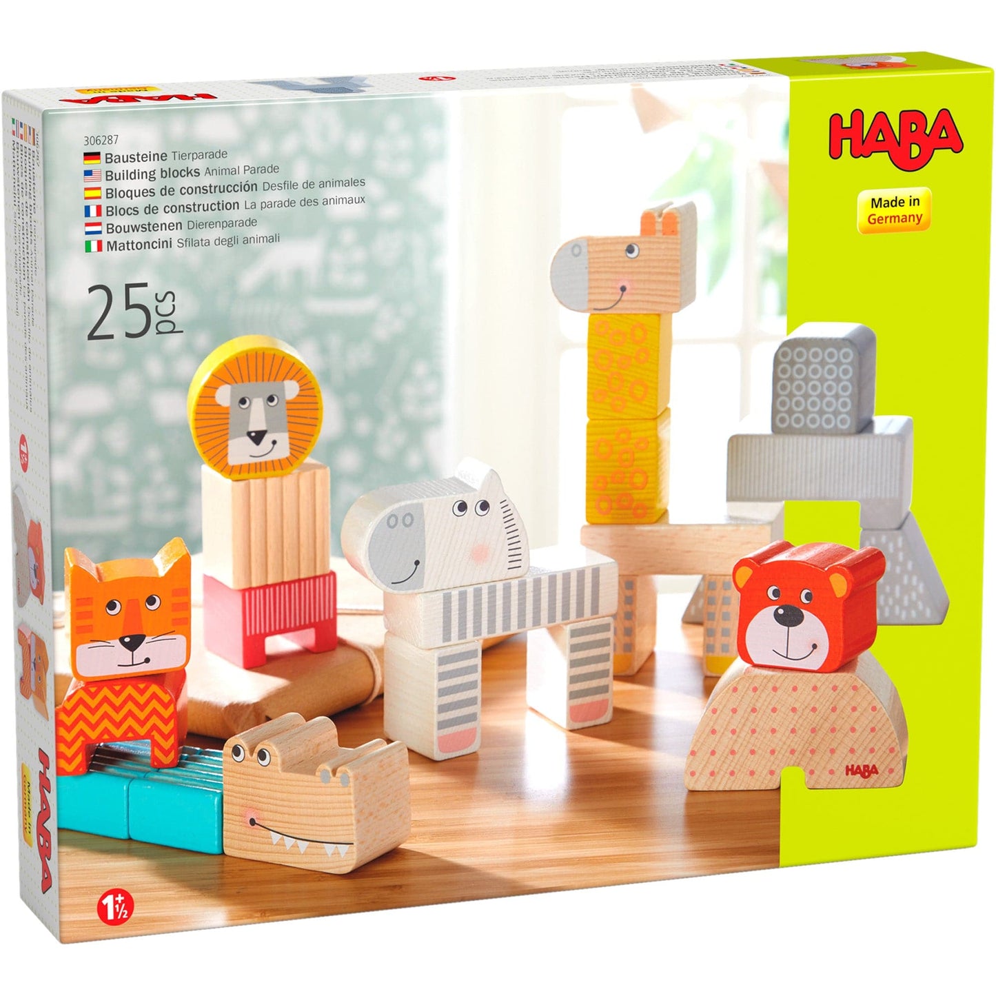 HABA Wooden Eco-Friendly Animal Parade Blocks