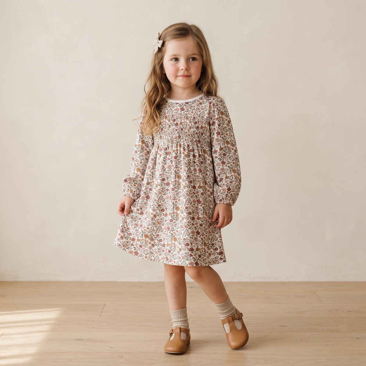 Organic Cotton Smocked Sundress for Babies & Toddlers – Woodland Sprig