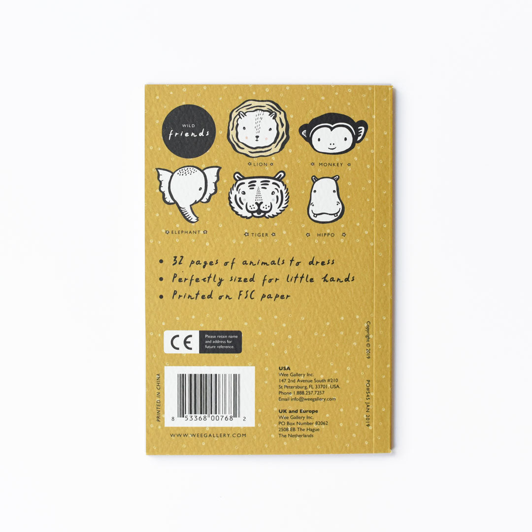 Wee Gallery 32 Ways to Dress Wild Animals - Eco-Friendly Coloring Activity Book