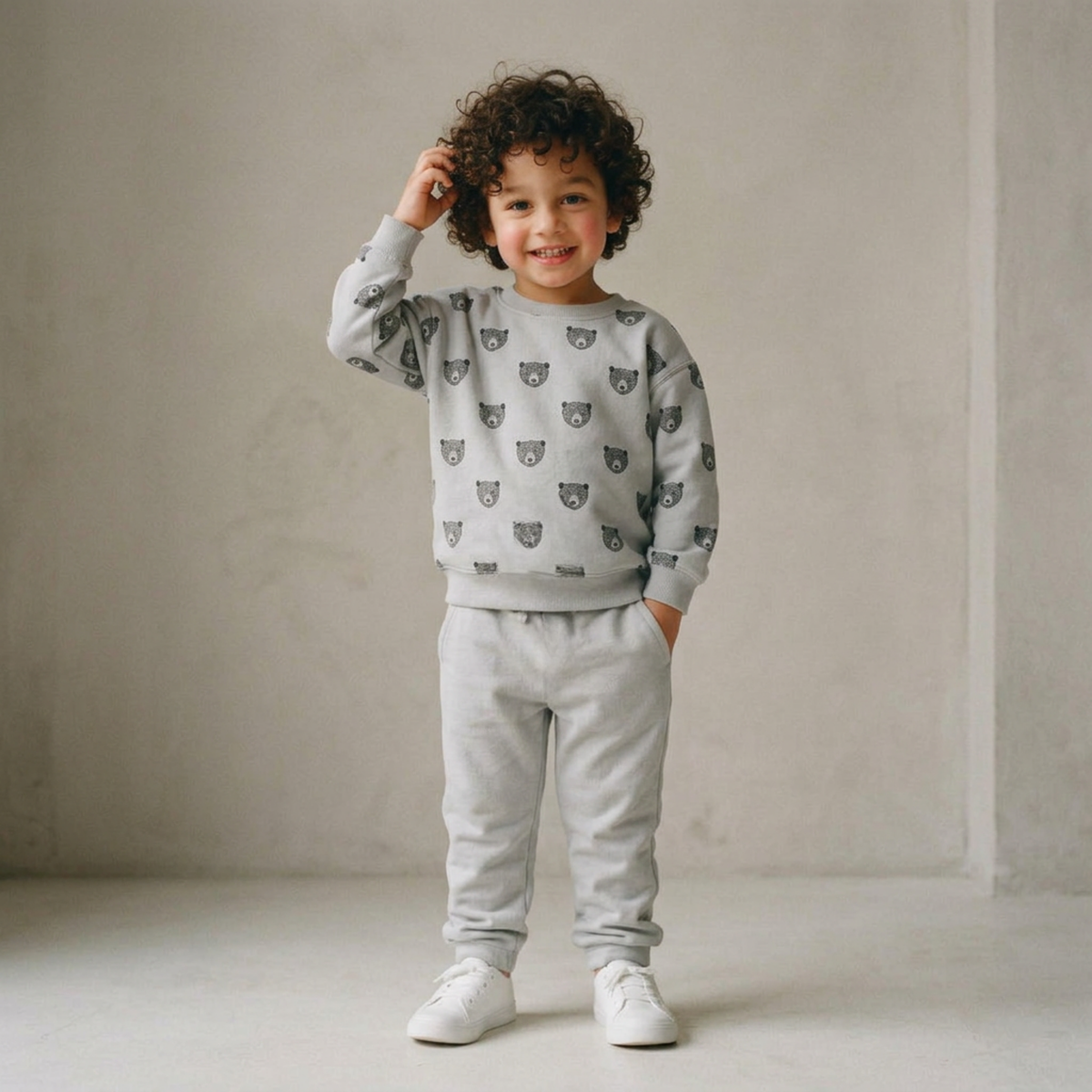 Organic Fleece Sweatshirt for Babies & Toddlers – Woodland Bear