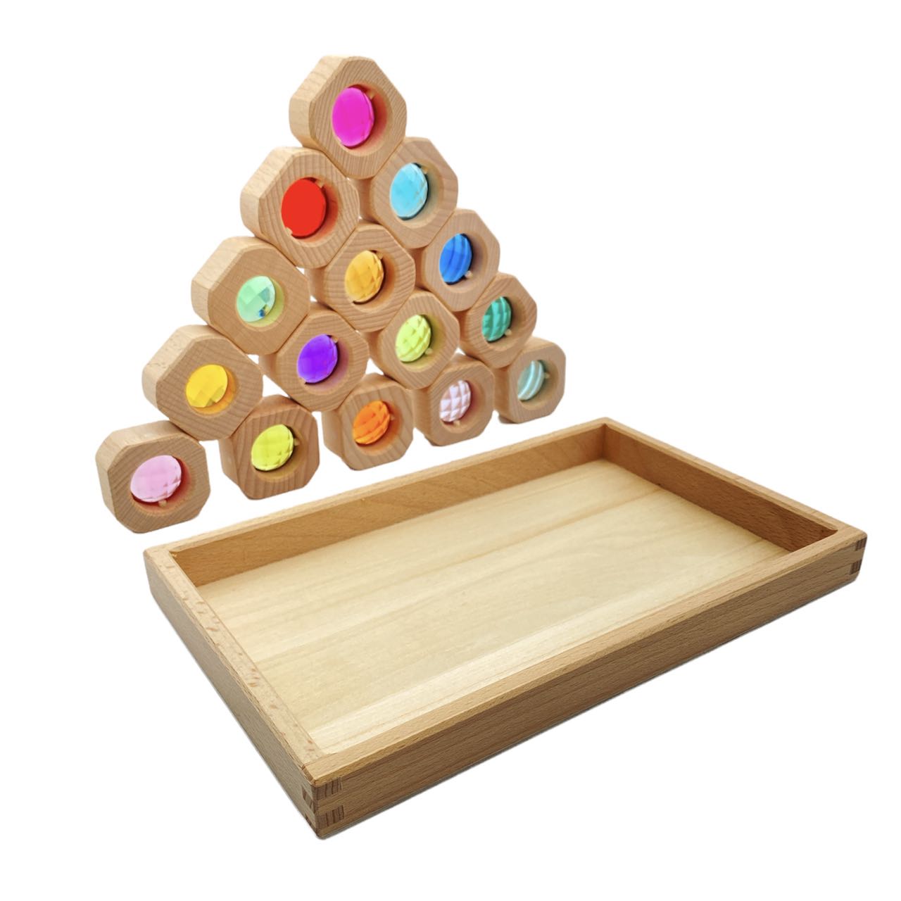 15 Pcs Bitcoin Pastel/Macaron Window Blocks Set with Storage Tray