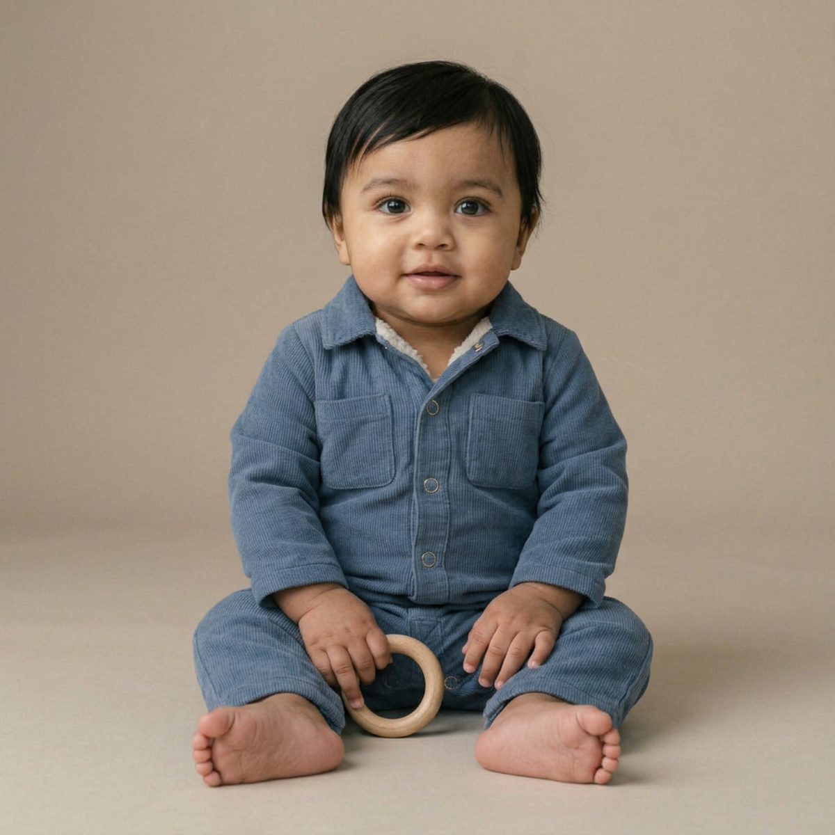 Organic Corduroy Jumpsuit for Babies – Navy