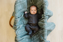 Load image into Gallery viewer, Mebie Baby Charcoal Organic Cotton Ribbed Zipper