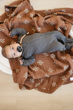 Load image into Gallery viewer, Mebie Baby Charcoal Organic Cotton Ribbed Zipper