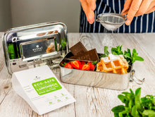 Load image into Gallery viewer, Ecozoi Sustainable Non-Toxic Stainless Steel Lunch Box, 4 Compartment Leak Proof, 50 Oz