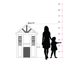 Load image into Gallery viewer, 2Mamabees Sustainable Wooden Outdoor and Indoor Ajure Playhouse