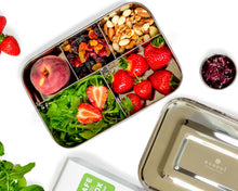 Load image into Gallery viewer, STAINLESS STEEL LUNCH BOX, 5 COMPARTMENT MICROWAVABLE, 50 OZ