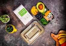 Load image into Gallery viewer, STAINLESS STEEL LUNCH BOX, 5 COMPARTMENT MICROWAVABLE, 50 OZ