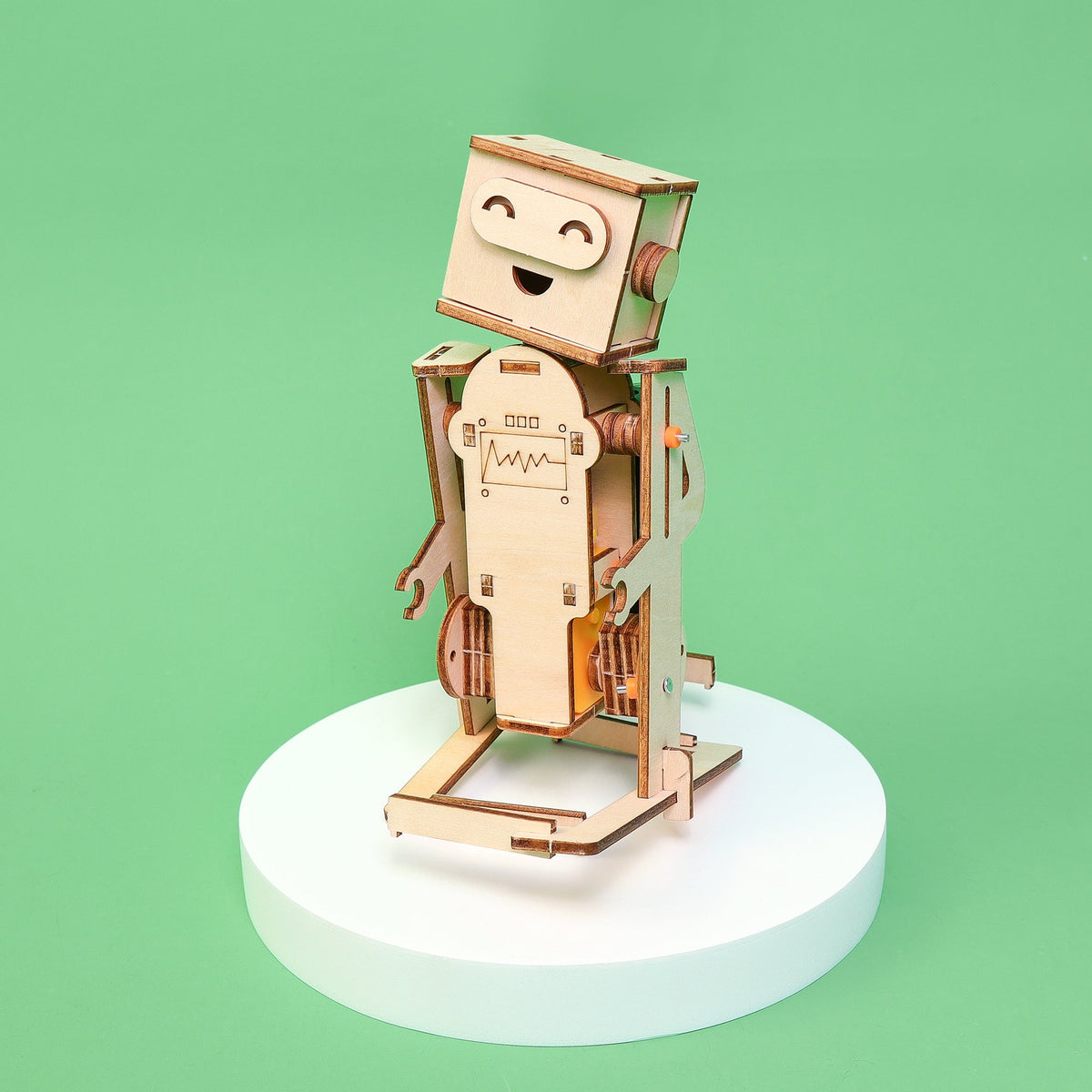 Kitsville WalkieBot Walking Robot DIY Kit – Wooden STEM Building Kit for Kids
