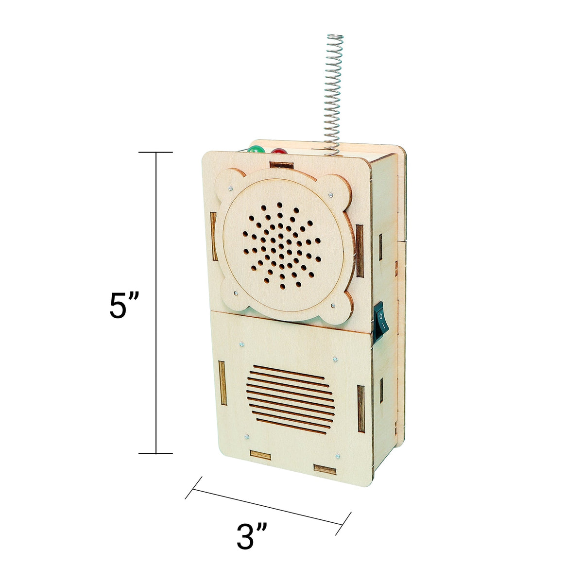 Kitsville Walkie Talkie Set of 2 DIY Kit – Wooden STEM Building Kit for Kids