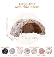 Load image into Gallery viewer, Wood and Hearts Eco-Friendly Wooden Large Montessori Climbing Arch with Cushion or Tent
