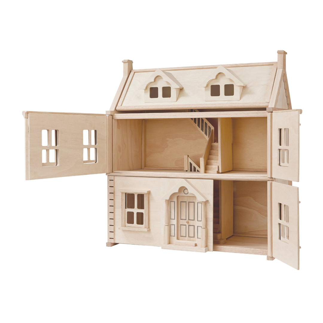 PlanToys Eco-Friendly Wooden Victorian Dollhouse