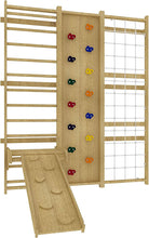 Load image into Gallery viewer, Walnut - 9-in-1 Swedish Ladder Wall Gym and Climber