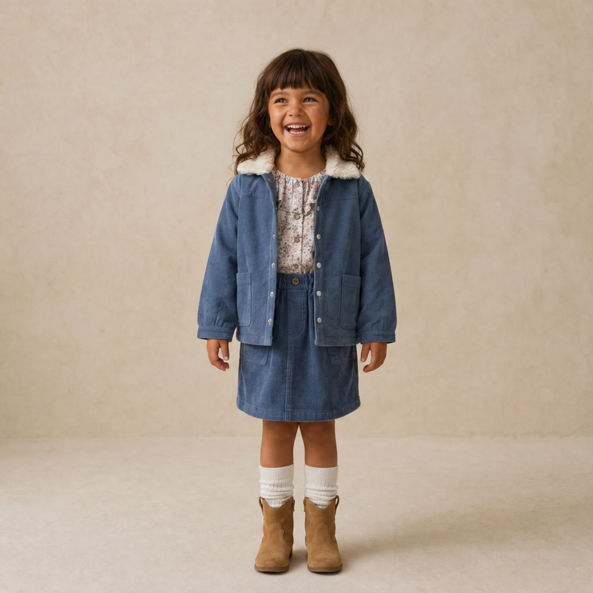 Organic Corduroy Skirt for Babies & Toddlers – Navy