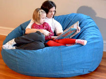 Load image into Gallery viewer, Bean Bag Loveseat Comfy Bean Family- Cotton, Organic Cotton, Hemp