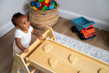 Load image into Gallery viewer, Avenlur Maple - Sustainable Wooden Small Toddler Montessori Triangle Climbing Set with Ladder Slide and Rocker