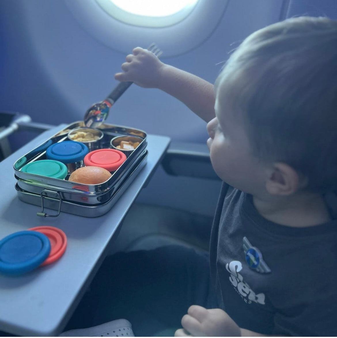 Busy Benny Complete Stainless Steel Snack Box Set for On-The-Go Snacking