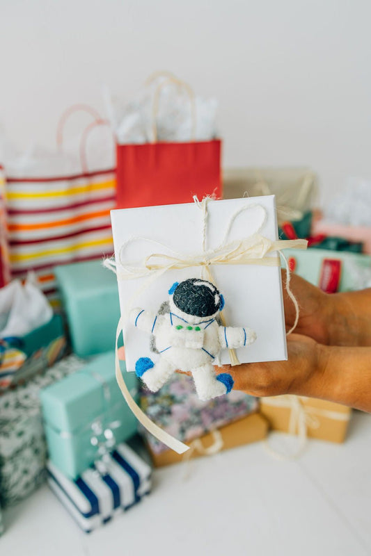 Astronaut Ornament – Handmade Wool Felt Holiday Decor