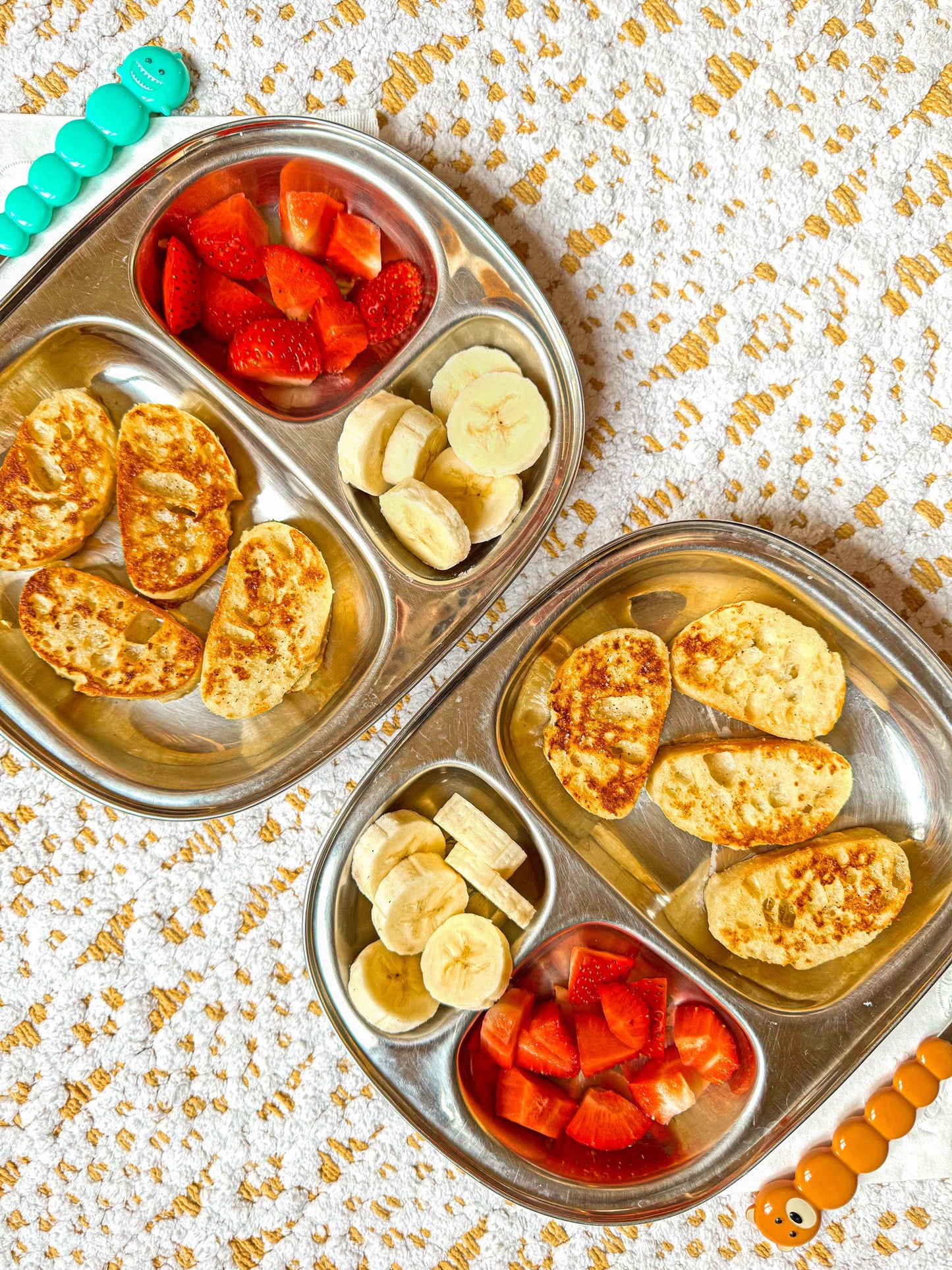 Busy Benny Unicorn & Rainbow Stainless Steel Divided Plates Set (Two)