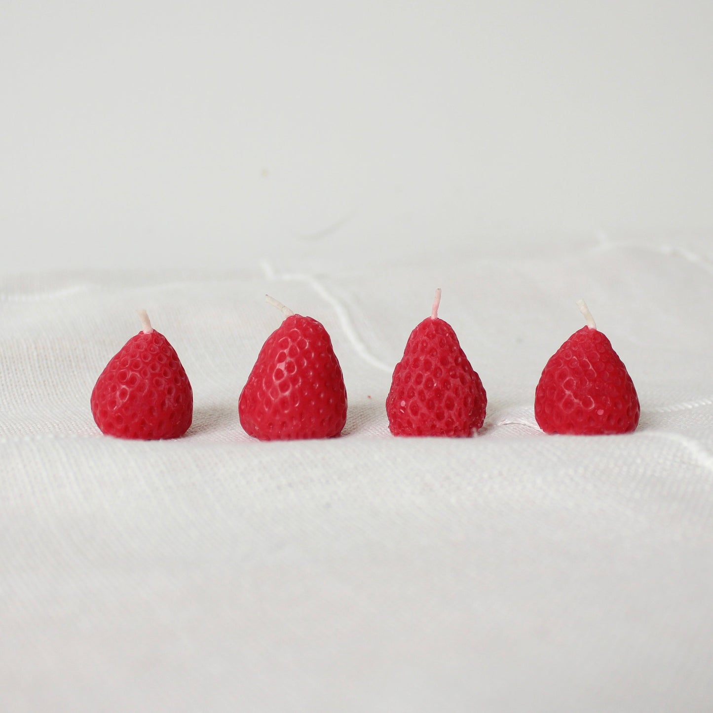 Beeswax Strawberry Birthday Candles