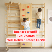 Load image into Gallery viewer, Walnut - 9-in-1 Swedish Ladder Wall Gym and Climber