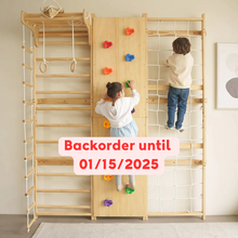 Load image into Gallery viewer, Walnut - 9-in-1 Swedish Ladder Wall Gym and Climber