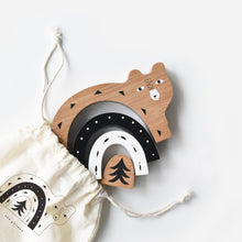 Load image into Gallery viewer, Wee Gallery Sustainable Bamboo Toddler Nesting Bear Stacking Toy