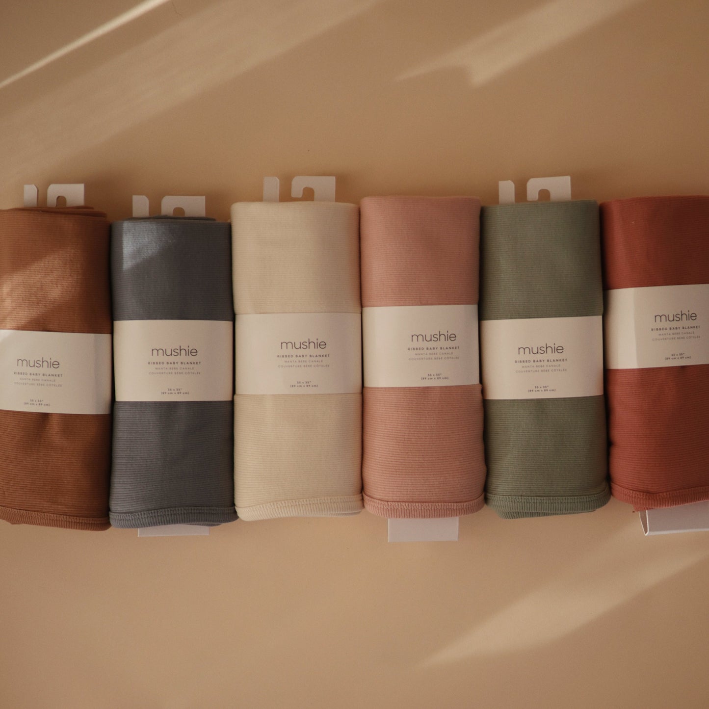 Mushie Organic Cotton Ribbed Baby Blanket