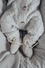 Load image into Gallery viewer, Luna + Luca Mixed Knit Baby Blanket - Natural