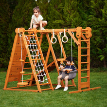 Load image into Gallery viewer, Avenlur Chestnut - 8-in-1 Eco-Friendly Wooden Jungle Gym for Toddlers