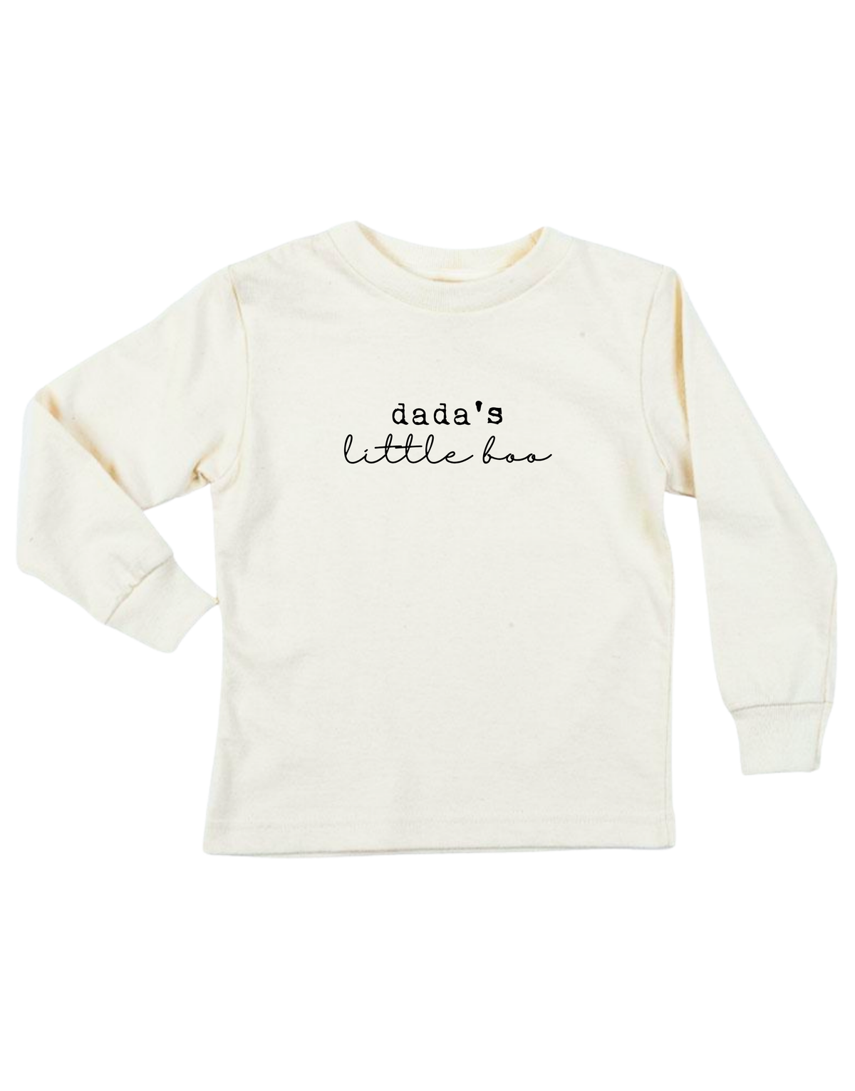 Dada’s Little Boo Organic Cotton Kids T-Shirt – Long Sleeve, 2Y–12Y
