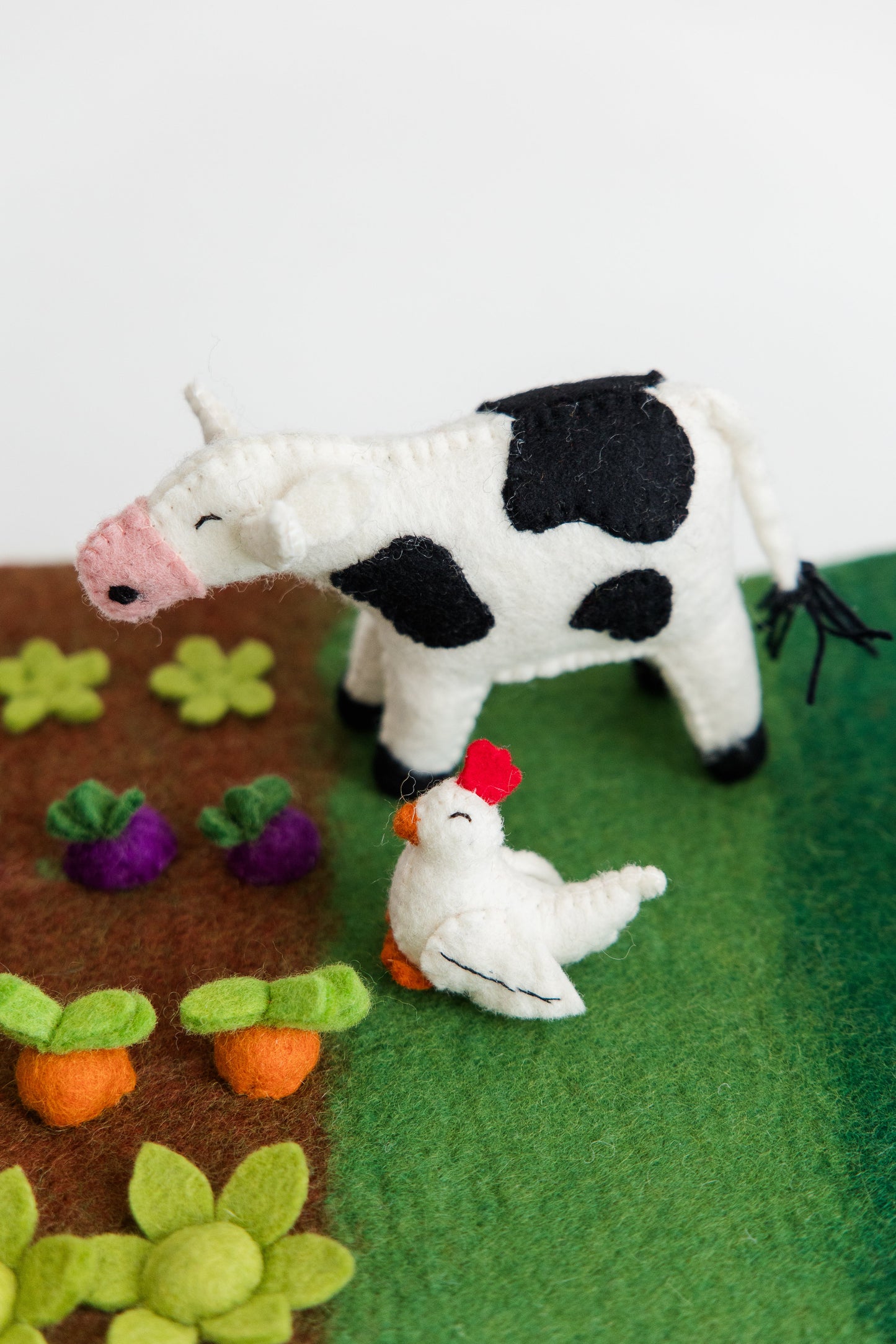 Farm Play Mat & Toys – Handmade Wool Felt Play Set