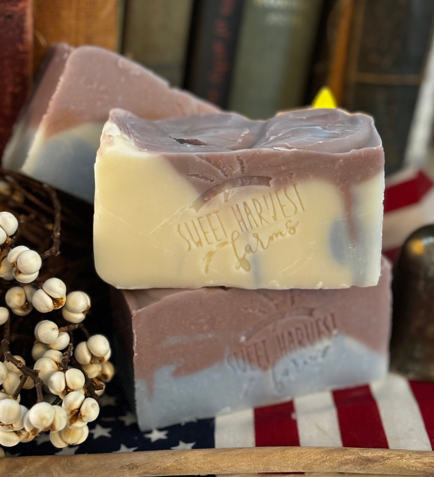 Americana Organic Handmade Soap – Bold, Bright & Clean | Sweet Harvest Farms