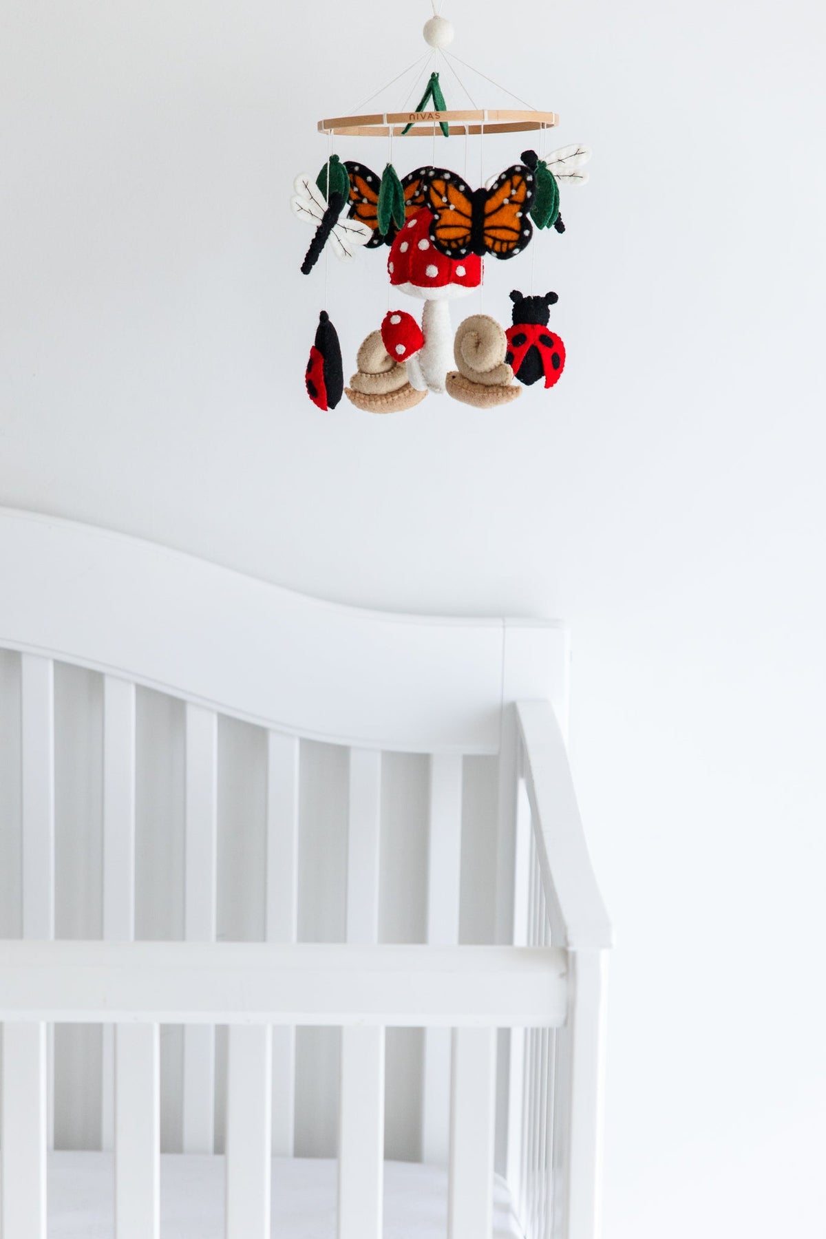 Garden Crib Mobile – Handmade Wool Felt Nursery Decor