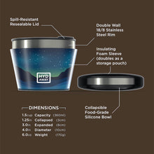 Load image into Gallery viewer, HYDAWAY Collapsible Insulated Food Grade Silicone Bowl | 1.5 Cup