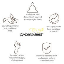 Load image into Gallery viewer, 2mamabees Eco-Friendly Wooden Londyn Swing Set