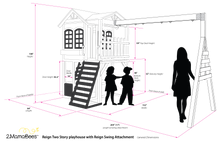 Load image into Gallery viewer, 2mamabees Eco-Friendly Wooden Londyn Swing Set