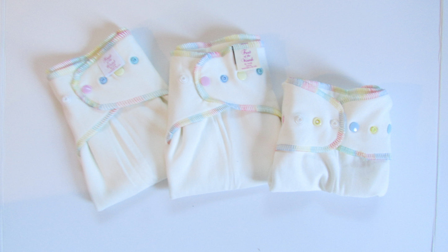 Winged Perfect Fit Preflat (WPFP) Cloth Diapers (Set of 3)